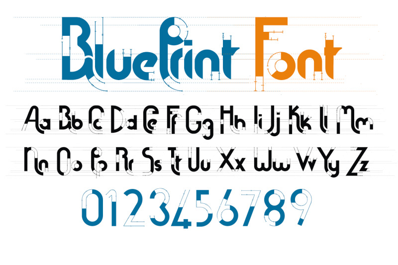 blue-print-font