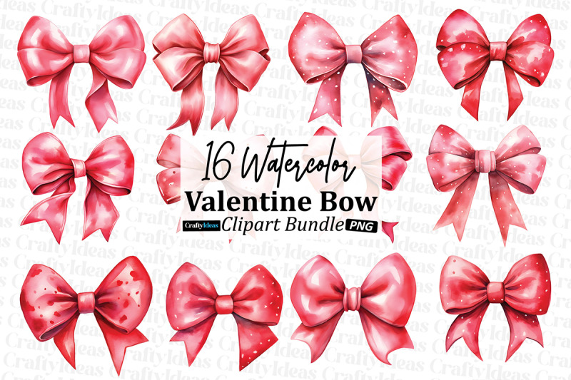 watercolor-valentine-bow-clipart-bundle
