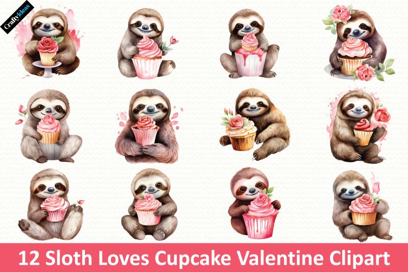 sloth-loves-cupcake-valentine-clipart