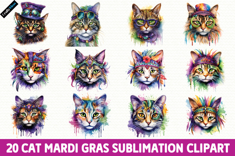cat-mardi-gras-sublimation-clipart