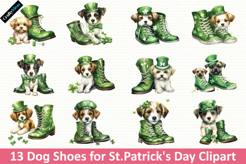 dog-shoes-for-st-patrick-039-s-day-clipart
