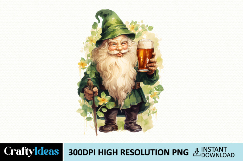 st-patrick-039-s-day-gnome-drinking-beer-clipart