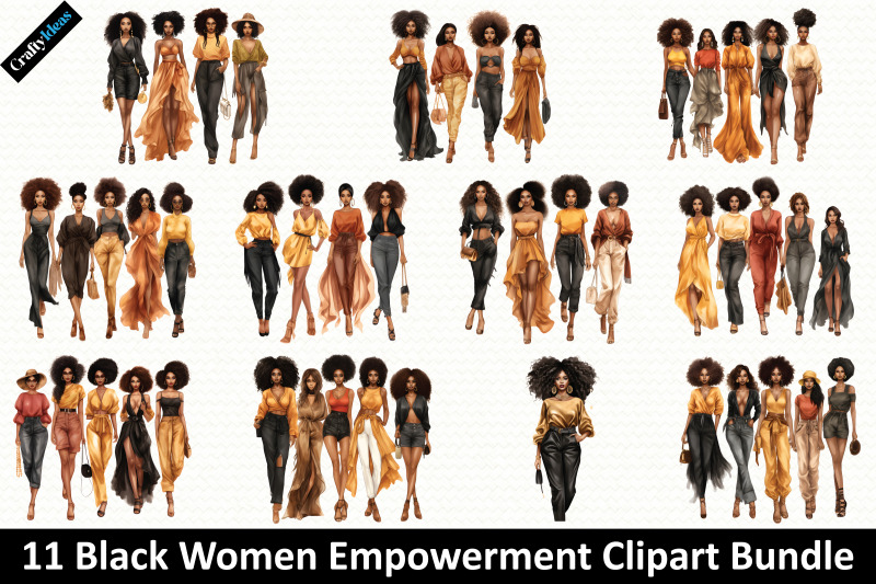 black-women-empowerment-clipart-bundle