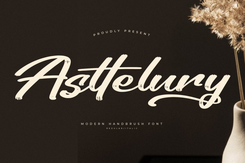 asttelury-modern-handbrush-font