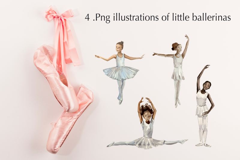 ballet-kids-watercolor-clip-art-set