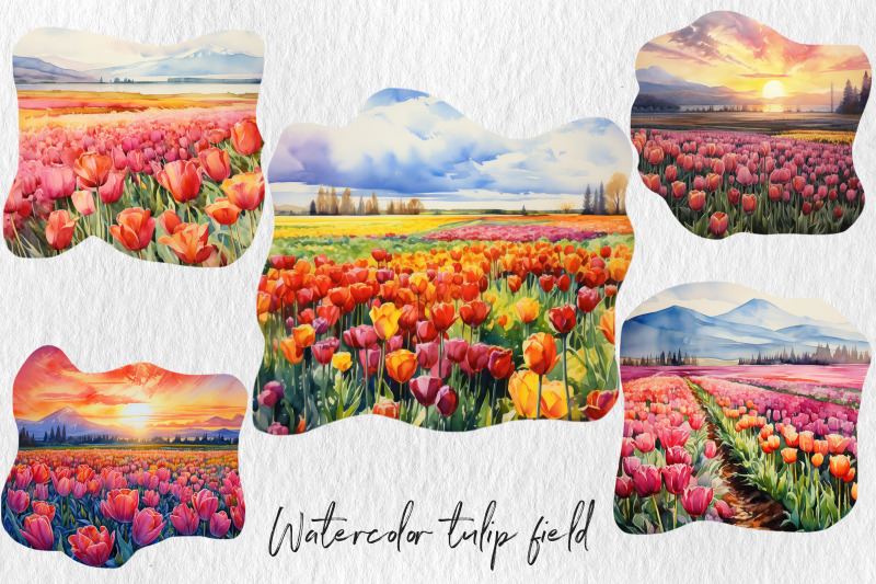watercolor-tulip-field-clipart