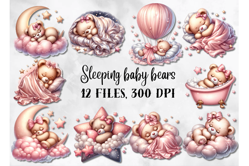 sleeping-baby-bears-clipart