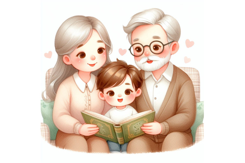 grandparent-father-mother-and-their-child