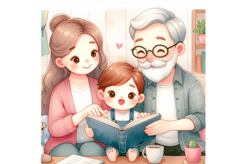 grandparent-father-mother-and-their-child