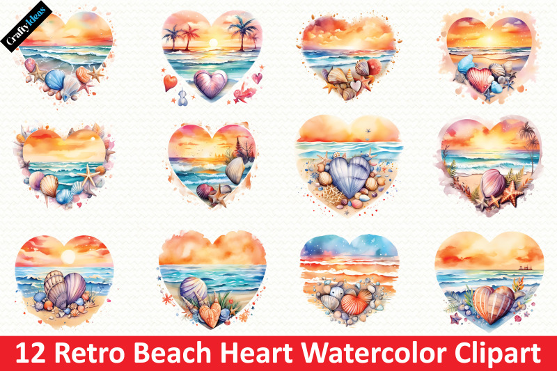 retro-beach-heart-watercolor-clipart