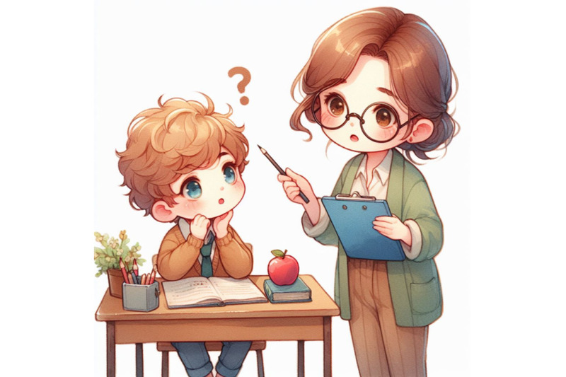 cute-teacher-talking-with-student