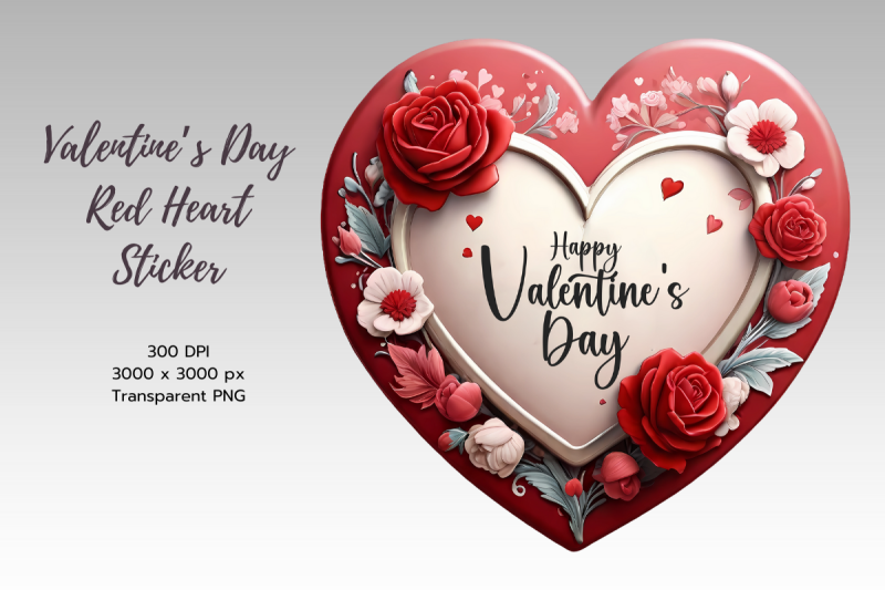 valentine-039-s-day-red-heart-sticker-pack