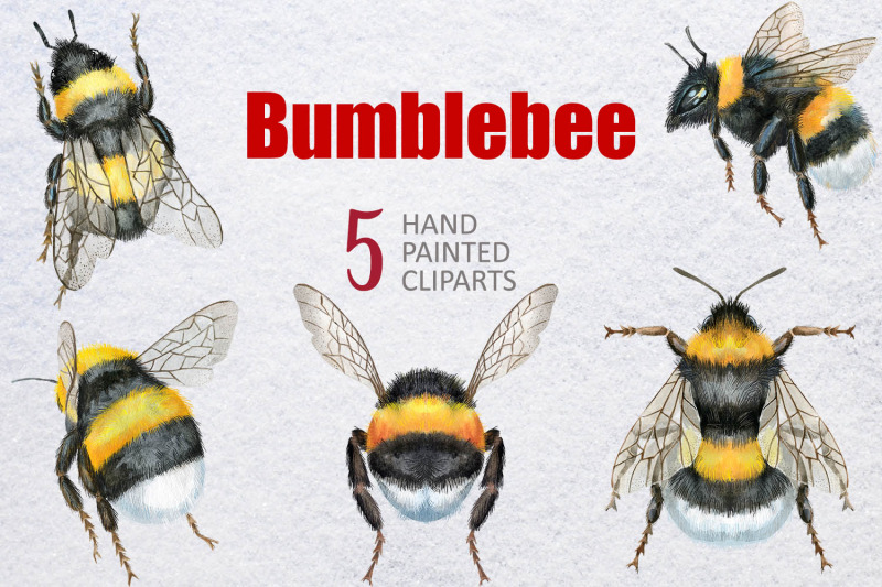 watercolor-bumblebees
