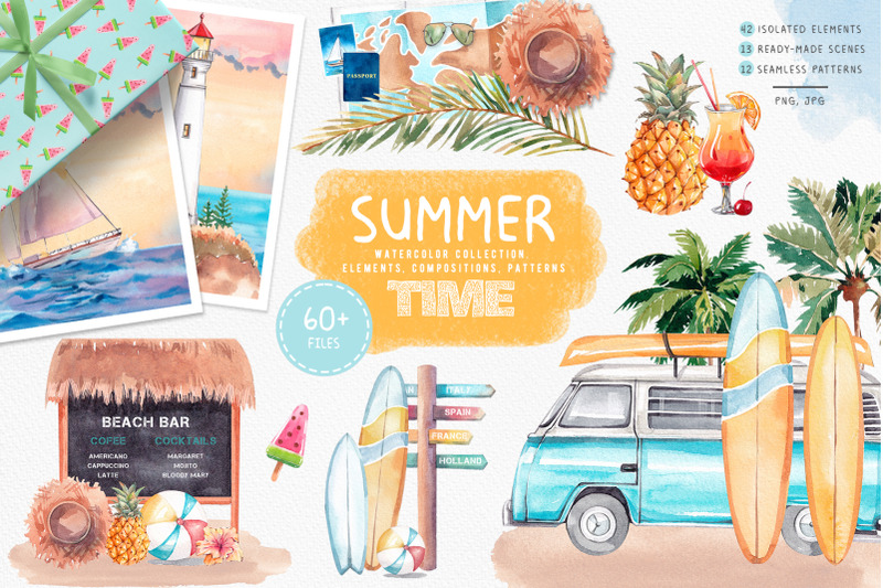 summer-time-watercolor-clipart