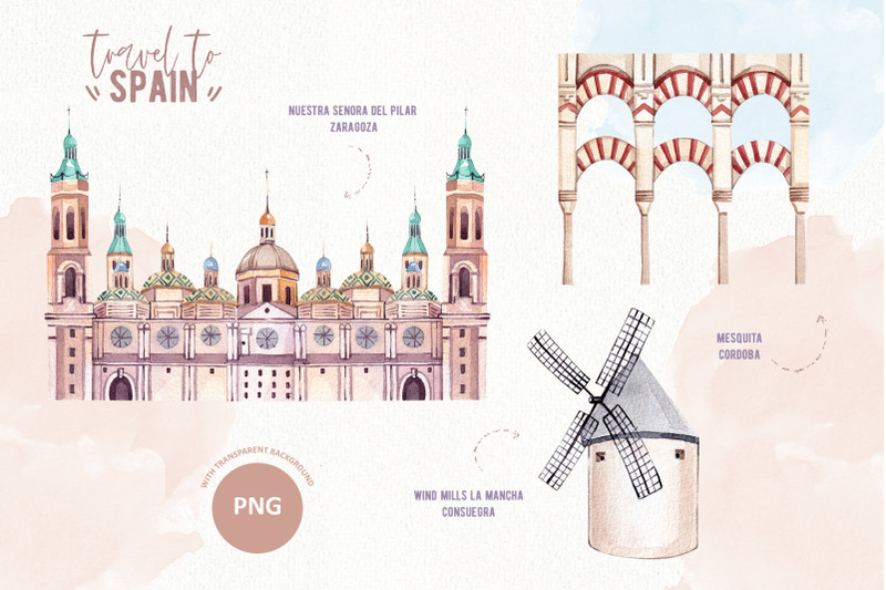 travel-to-spain-watercolor-clipart