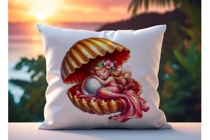 sleeping-mermaids-in-seashells