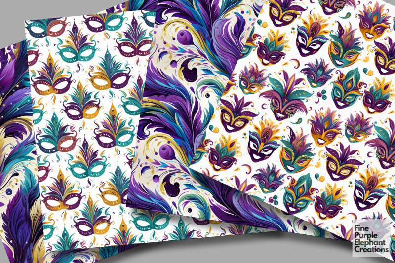 mardi-gras-feather-digital-paper-masquerade-fleur-de-lis