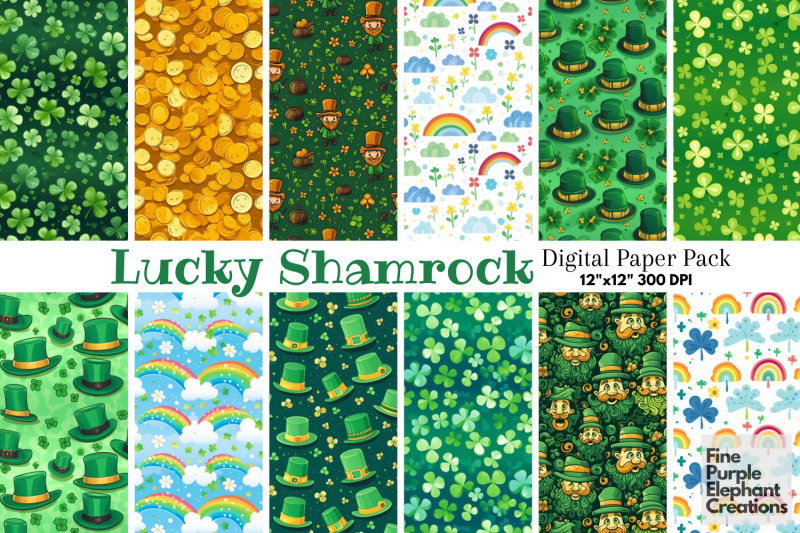 st-patrick-039-s-day-digital-paper-irish-leprechaun-shamrock