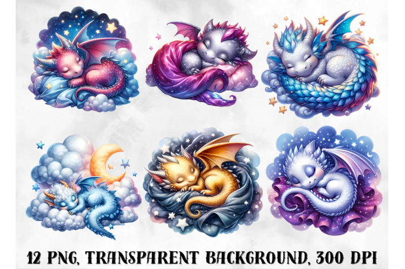 dragons-clipart-cute-sleeping-dragons-png