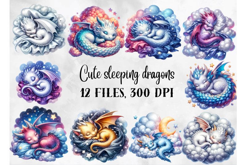 dragons-clipart-cute-sleeping-dragons-png