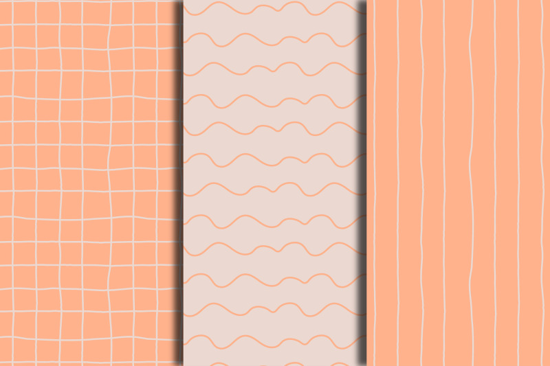 orange-geometric-seamless-patterns