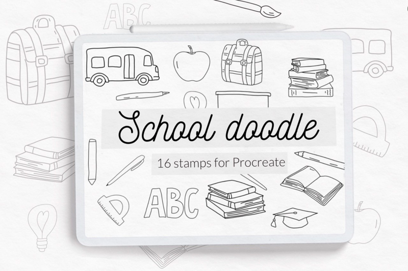 school-doodle-stamps-for-procreate-digital-planner-stamps