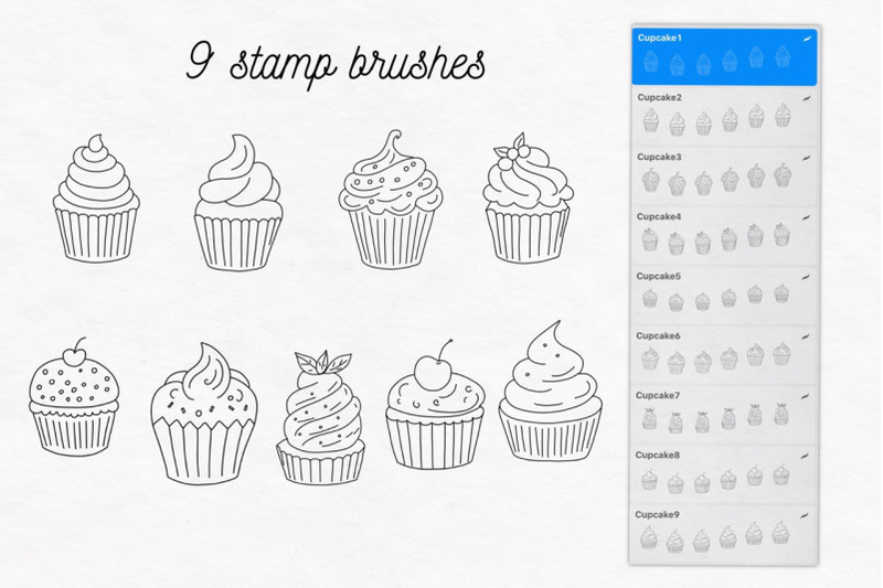 cupcake-stamps-doodle-procreate