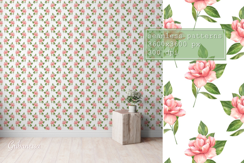 pink-flowers-floral-seamless-patterns