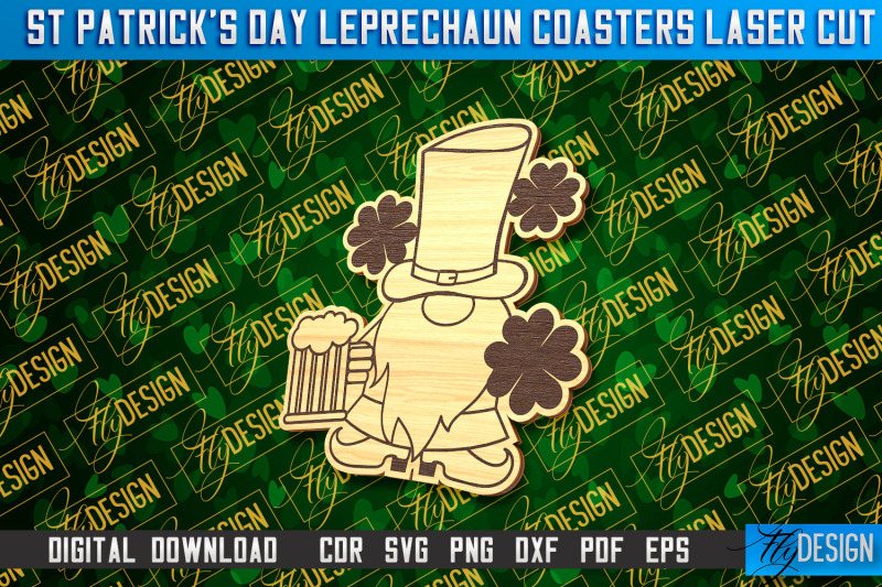 st-patrick-039-s-day-leprechaun-coasters-laser-cutting-file-cnc-file