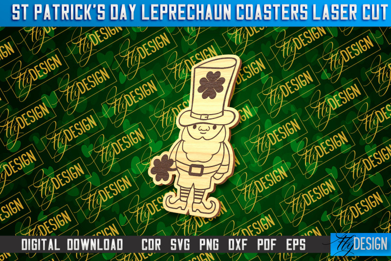 st-patrick-039-s-day-leprechaun-coasters-laser-cutting-file-cnc-file