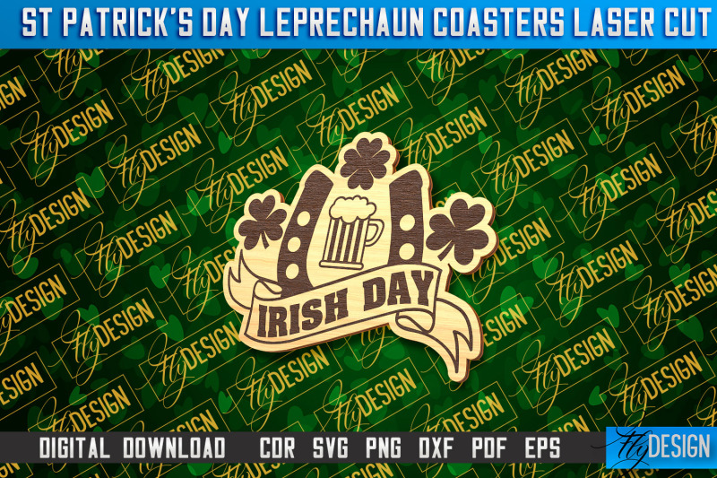 st-patrick-039-s-day-leprechaun-coasters-laser-cutting-file-cnc-file