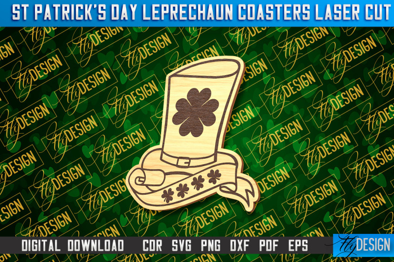 st-patrick-039-s-day-leprechaun-coasters-laser-cutting-file-cnc-file