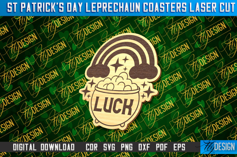 st-patrick-039-s-day-leprechaun-coasters-laser-cutting-file-cnc-file