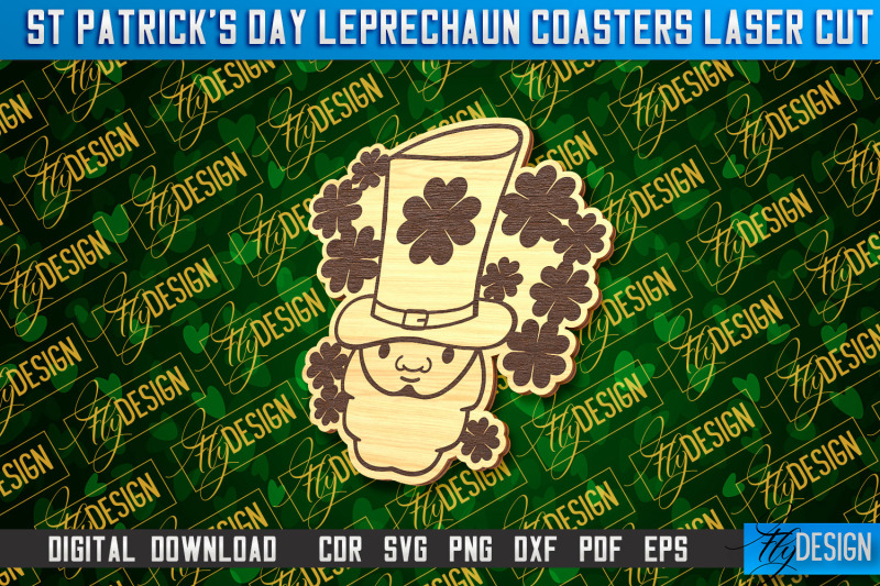 st-patrick-039-s-day-leprechaun-coasters-laser-cutting-file-cnc-file