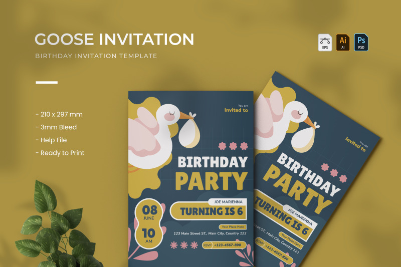 goose-birthday-invitation