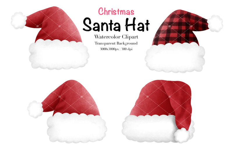 watercolor-santa-hat-clipart-christmas-clipart