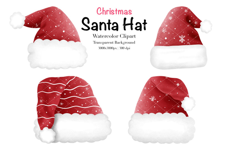 watercolor-santa-hat-clipart-christmas-clipart