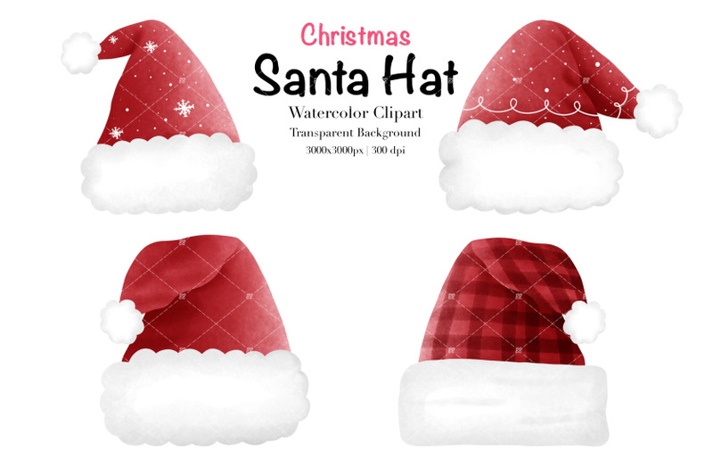 watercolor-santa-hat-clipart-christmas-clipart