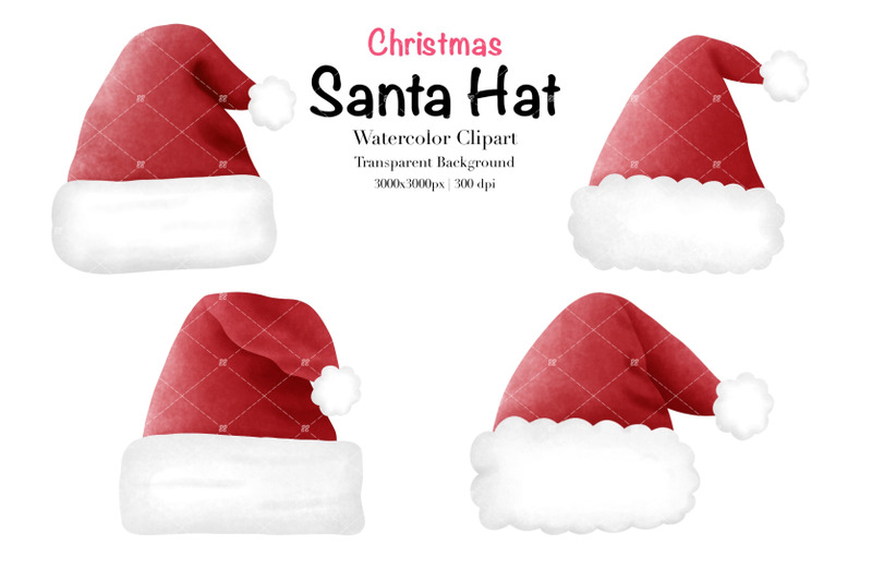 watercolor-santa-hat-clipart-christmas-clipart