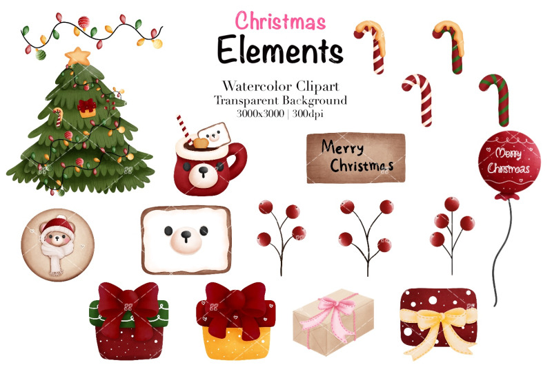 watercolor-christmas-teddy-bear-clipart