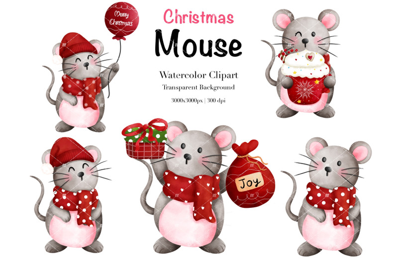 watercolor-christmas-mouse-clipart