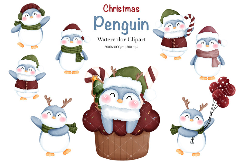 watercolor-christmas-penguin-clipart