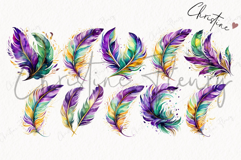 watercolor-mardi-gras-feathers-clipart