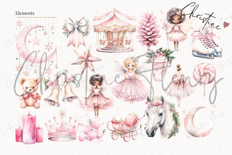 watercolor-pink-magic-clipart-bundle