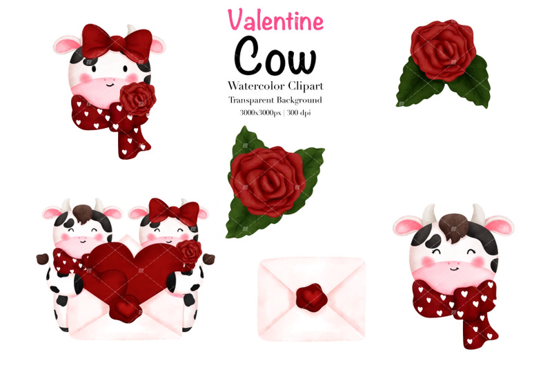 watercolor-valentine-039-s-day-cows-clipart