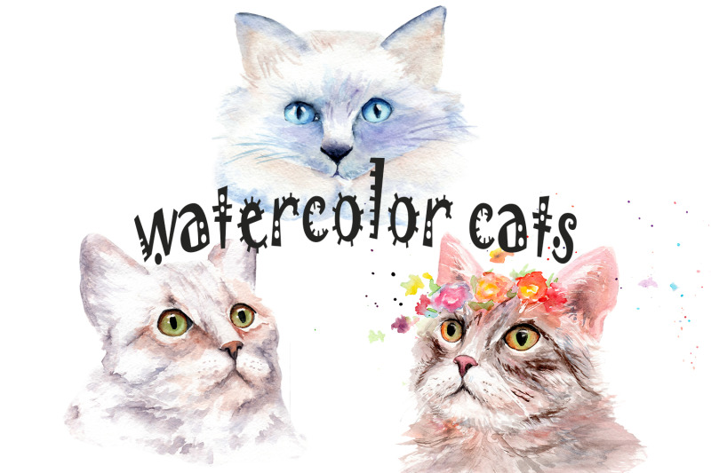 watercolor-cats