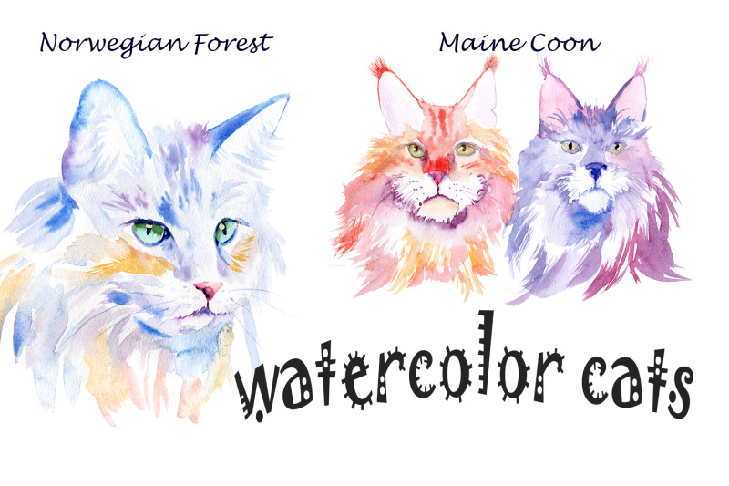 watercolor-cats