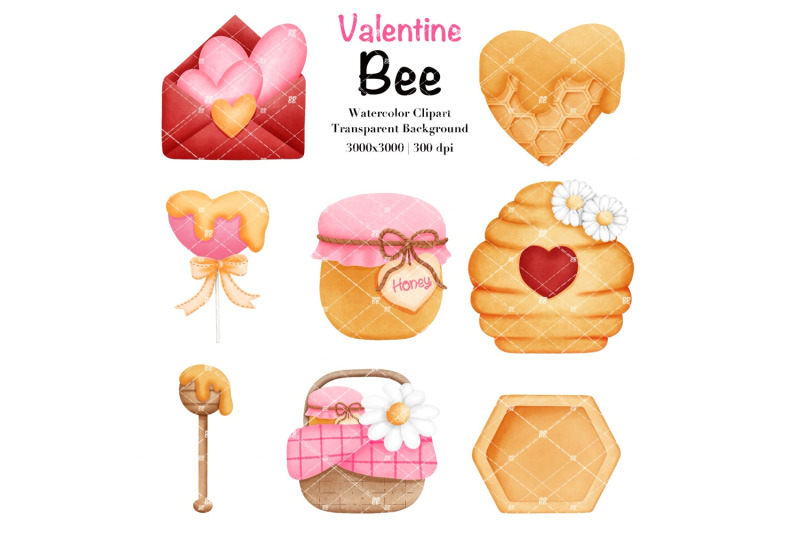 watercolor-valentine-bee-clipart