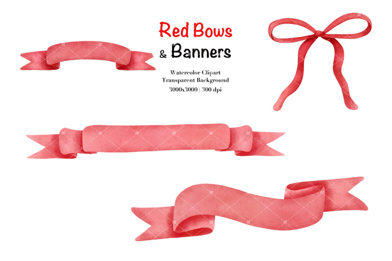 watercolor-red-bows-and-banners-clipart