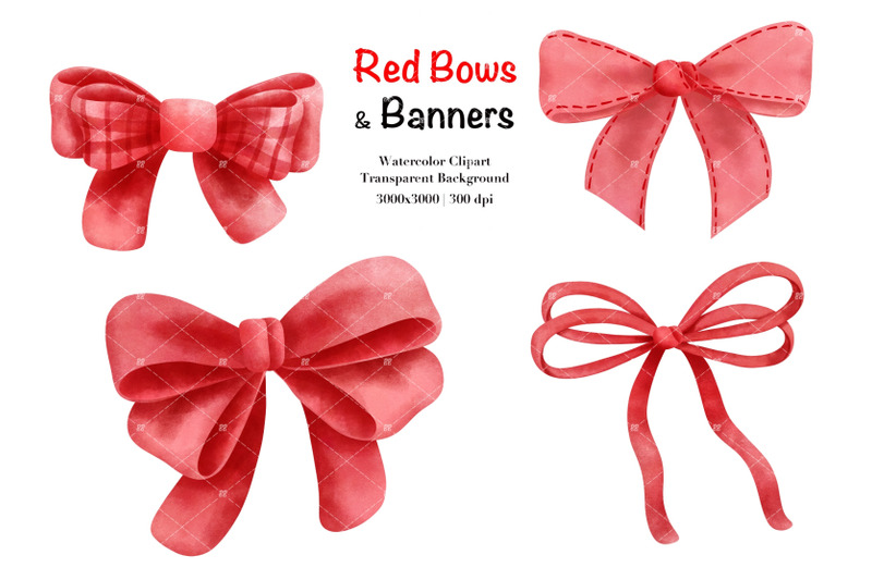 watercolor-red-bows-and-banners-clipart